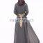 new model abaya in dubai Hijab Style Embroidery Chiffon Patch Abaya