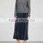 Wholesale Women Apparel Elasticated Waist Midnight Blue Satin Slip Skirt(DQE0360SK)