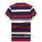 OEM Wholesale Men Colorful Stripe Polo T-shirt Cotton T-shirt for Men