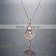 Pendant Necklace Fan Rose Gold Necklace