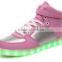 High top PU upper colorful lights sneakers led shoe stock