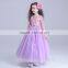 2017 evening dress mesh long dress purple handmade flower wedding dress