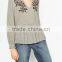 Runwaylover EY2365B New Fashion 2017 Ladies Deep V-Neck Embroidery Blouse