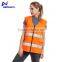 Cheap fluorescent orange reflective safety vest for sanitation workers