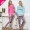 New L/S tops+ legging100%viscose fancy printing summer pajamas plus size design women minion pyjamas