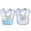 blue letters pattern printed baby bib cotton