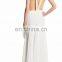 Latest gown designs silk beaded white maxi evening gown dresses