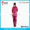 Maiyu waterproof red hooded adult plastic smock