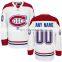 2016 Montreal Canadiens Embroidered White Premier Away Custom Jersey