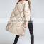 T-WJ018 Fall Winter New Women Down Elegant Fur Hooded Jacket Coat