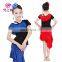 Hot sale training milk silk children kids latin dance clothing top and skirt with size S M L XL ET-120