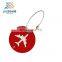 Jiabo custom made funny round shape airplane metal luggage tag