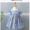 summer backless plaid baby girl dresses kids dress for girl children's clothes wholesale