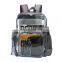 Heavy Duty  Waterproof Clear PVC Backpack Transparent School Bag With Grey Trim
