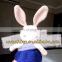 Fashion Milk Cotton Yarn Crochet New OEM Baby Crochet Amigurumi Teether Animal Toys 100% Handmade Knitted Bunny Rabbit Toy