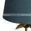 Hot sale indoor lighting tree shape metal material  vintage hotel nightstand lights with green lint lampshade