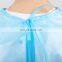 Wholesale AAMI Level 2 Non Woven Pp Pe Gowns Blue Yellow non sterile Full Back Knit Elastic Cuff  Disposable Isolation Gown