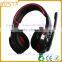 black cool heavey soft leather headset for gaming professional 7.1 sound headset