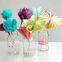 bamboo skewer flower Rose Flower Fancy Toothpicks for Appetizers 4.7 Inch Long