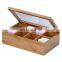 Popular wooden tea coffee chest gift box with 8 compartments