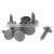 JZ Auto Plastic Clips Car Fasteners Auto Gray Door Panel Clips