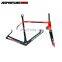 Modify Luxury Real Carbon Fiber Road Bicycle Frame Racing Mountain Bike Rigid Fork and Frameset with Stem D-brake for BB92