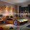 Popular Fashion Wholesale leather bed Modern LED light children bed Cute race car shape baby bed Top-quality