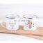 Christmas holiday Factory wholesales customized white metal coffee expresso enamel camp drinking cup