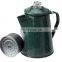 8/12 Cups Outdoors Enamelware Percolator Coffee Pot for Brewing Coffee Over Stove & Fire Tea Pot for Campsite Cabin RV Kitchen