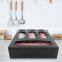Wall Mount Black Paint Food Storage Bag Container Drawer Storage Box Bamboo Ziplock Bag Organizer