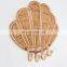 Hot Sale Clam Shell Shape Rattan Loop for Hanging Four Hooks Decor Boho Nursery Decor Vietnam Supplier