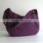 Custom Deep Plum Water Resistant Nylon Shoulder Bag Latest Fashion Washed Nylon Hobo Bag