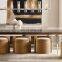 Modern copper industrial style chandelier lighting fixture clear glass shade for living dining room kitchen island foyer lobby