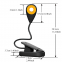 Lampada de leitura para livros com 3 cores, redonda, com clip regulável e sem raios azuis, 12 LEDs