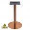 Hot Sale Luxury Round Plate Brushed Rose Gold Stainless Steel Table Base Premium Furniture Legs
