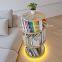 Solid Wood Rotating Bookshelf 360° Spinning Bookcase Tower Bamboo Bookcace Bookcase Bookshelf Storage Shelves Wooden Bookcase