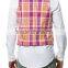 OEM Cheap Men's Pink Plaid Waistcoat, Latest Designer Waistcoats