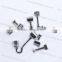Orthodontic crimpable hook long short stop left right hook crimpable hook