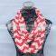 Wholesale Double Layer Jersey Knitted Chevron Infinity Scarf