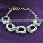 women's dresses jewelry resin hoop charms design crystal chunky necklace