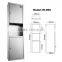 2 in 1 stainless steel hand roll paper towel dispenser with wastebin