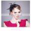 women elegant feather sinamay fascinator bridal headwear