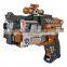 Die cast material soft bullet gun transformable robot toy