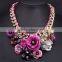 Best Selling Fashion" Trendy colorful chunky flower statement necklace/                        
                                                Quality Choice
