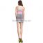 Wholesale Stylish Cheap Stripe Lace Sleeveless Body Shaping Top Crop Knitted Wrap Skit Suits