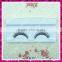 Wispy human hair strip false eyelashes
