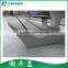 Outdoor picnic table, plastic wood and galvanized steel base, wood and stone dining table