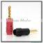 OEM Copper Hollow connectors Banana plug tube amplifie