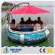 leisure use polyethylene hull BBQ donut boat