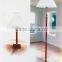2015 Modern black wooden and white shade hotel lamp/lights